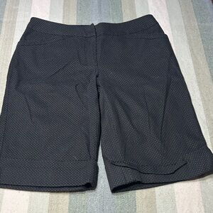 White House Black Market Black Polka Dot Women's Bermudas